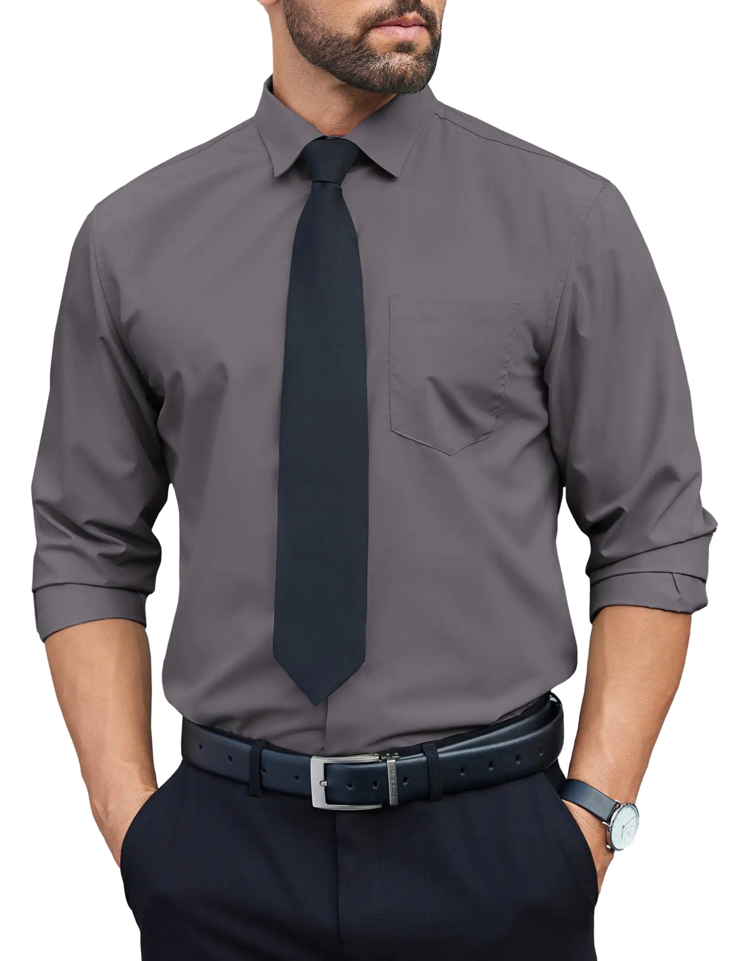 COOFANDY Mens Wrinkle-Free Classic Dress Shirt
