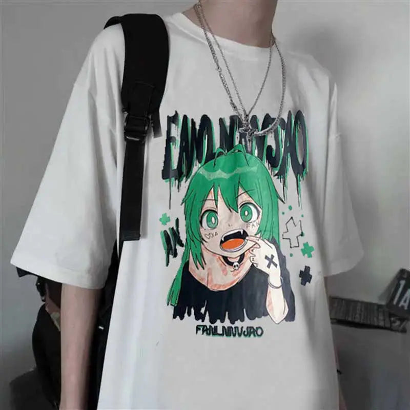 Y2K Anime Harajuku Kawaii Oversized T-Shirt for Girls