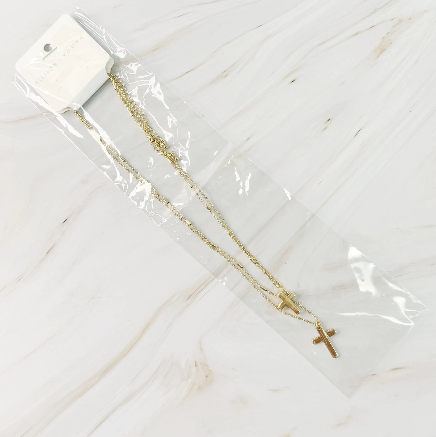 Chic Cross Duo Necklace Set