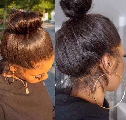 360 Full Lace Wig 30 Inch Bone Straight Human Hair Wigs