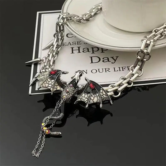 Y2K Hip-Hop Dragon Street Necklace for Women