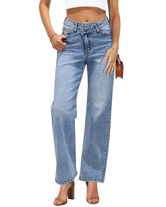 Flattering High-Rise Crossover Jeans
