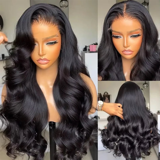 250 Density Body Wave 13x6 Hd Lace Frontal Wig Brazilian Human Hair Wigs 30 40 46 Inch Lace Front Human Hair Wig For Black Women