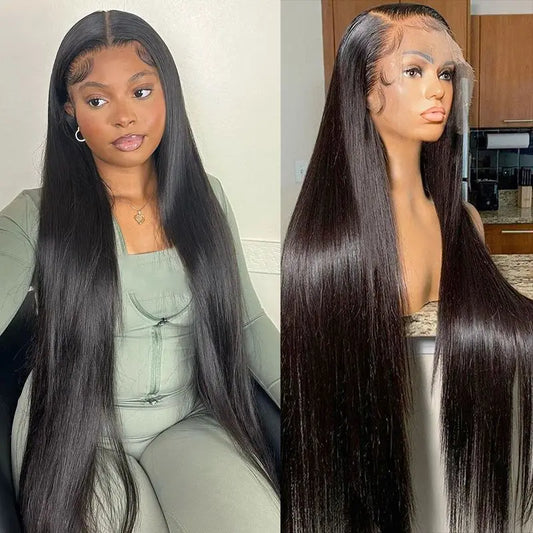 13x4 Straight Lace Front Wigs Human Hair Straight HD Full Lace Wigs Human Hair Pre Plucked With Baby Hair 14-38inch For Women