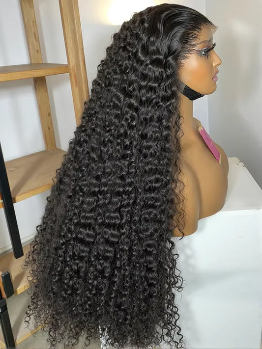 Burmese Raw Curly 250% Density 30 inch 13x6 HD Lace Front Human Hair Wigs Deep Wave 13x4 Frontal Wigs Women Glueless Closure Wig