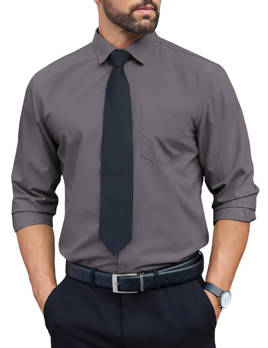 COOFANDY Mens Wrinkle-Free Classic Dress Shirt