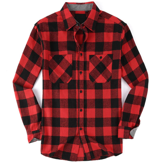 CedarLux Men's Flannel Plaid Shirt