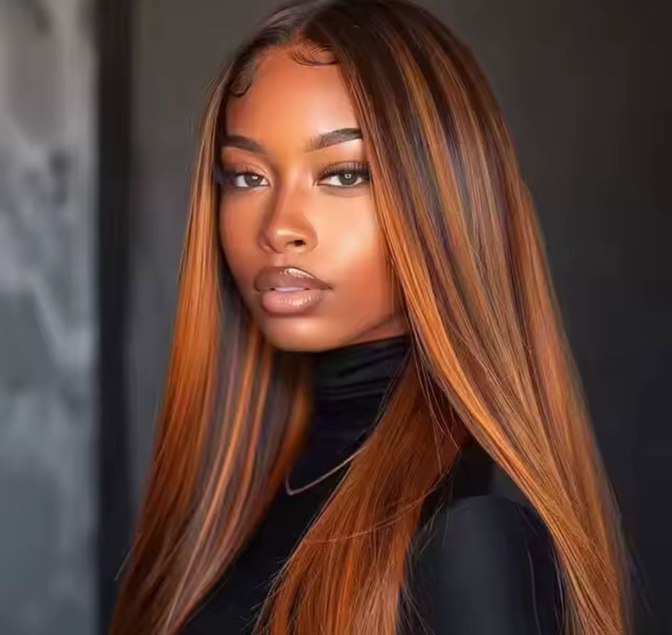 P4/350Gradient Wig human hair Glueless wigs 5x5 hd Lace Wigs Colored