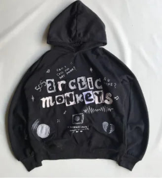 ARCTIC MONKEYS Hoodie with Y2K Patch Design (One Piece)