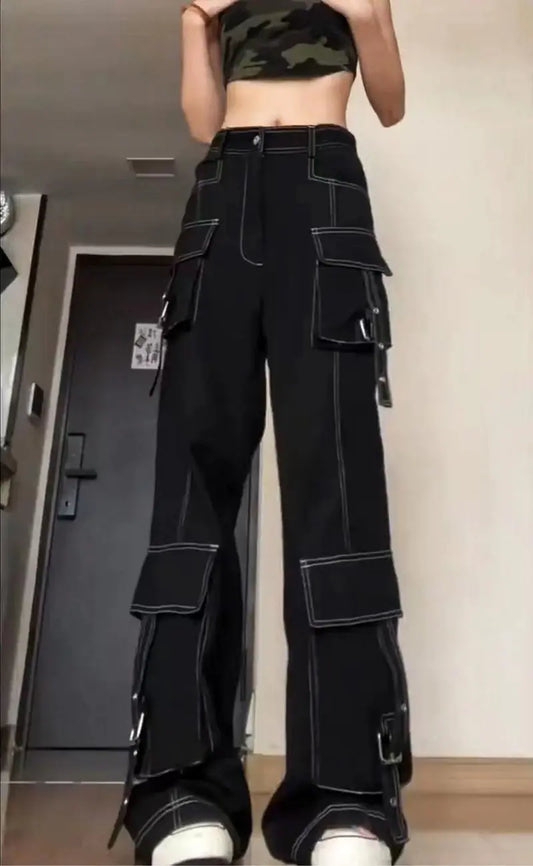 Vintage Multi-pocket Jeans for Women