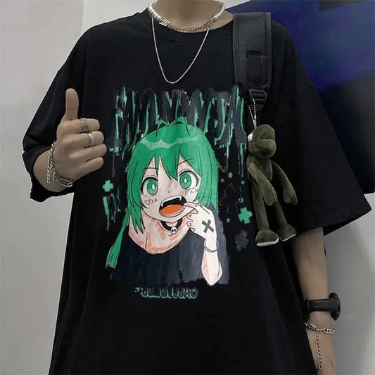 Y2K Anime Harajuku Kawaii Oversized T-Shirt for Girls