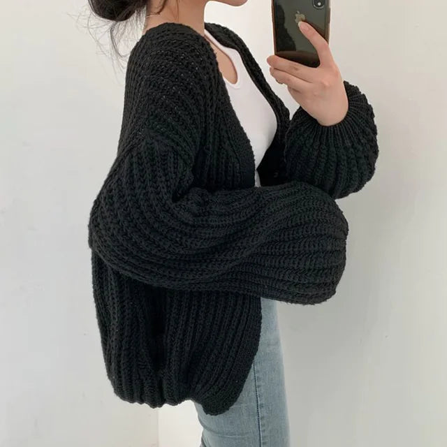 Women's Casual Retro Y2K Sweater Cardigan