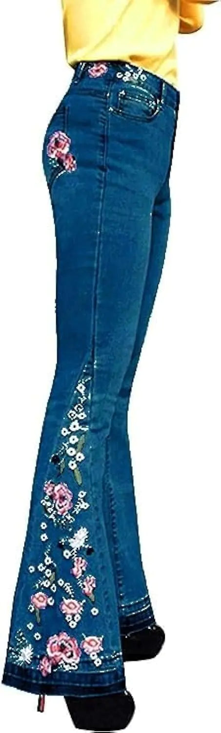 Retro Chic High-Waisted Flare Jeans