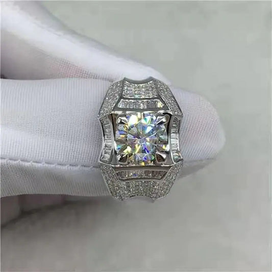 Elegant Micro-Diamond Men's Ring