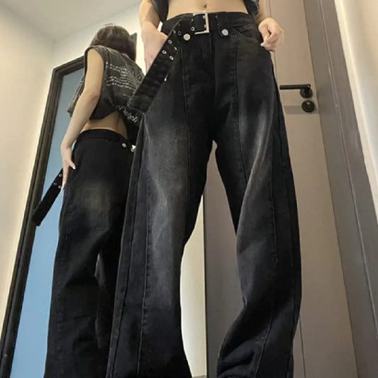Elegant Vintage High-Waist Jeans
