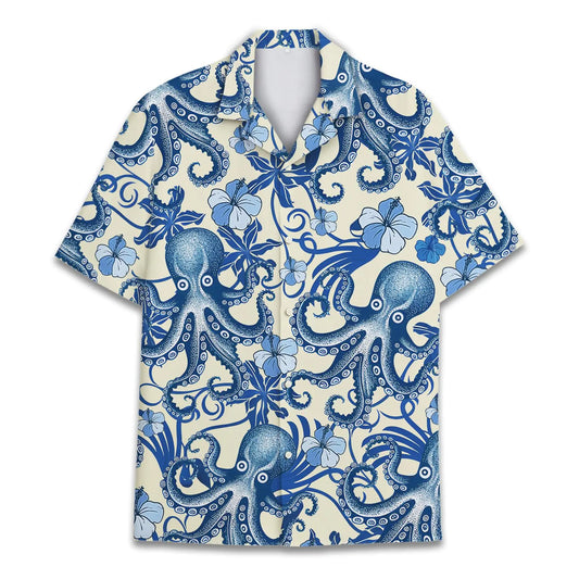 Elegant Octopus Aloha Shirt