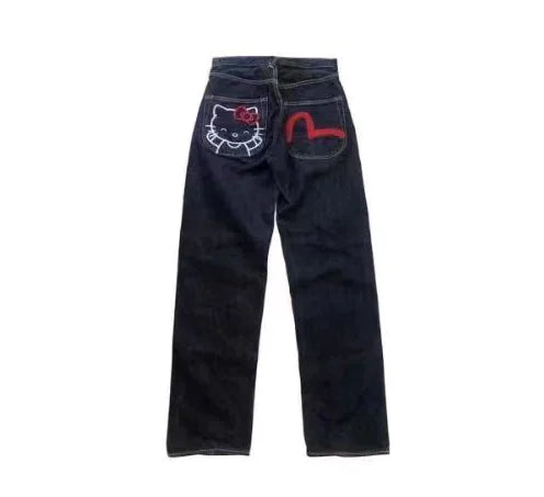 Y2K Hip-Hop Kitty Jeans