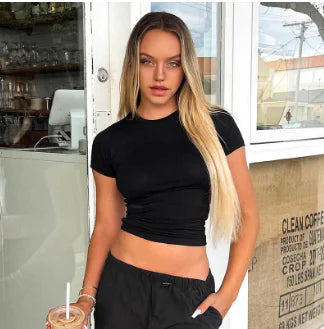 Viennea Y2K Basic Crew Neck T-Shirt (One Piece)