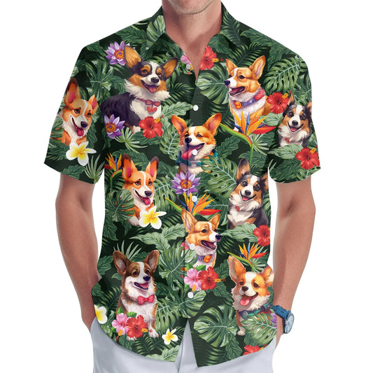 Corgi Casual Hawaiian Unisex Shirt