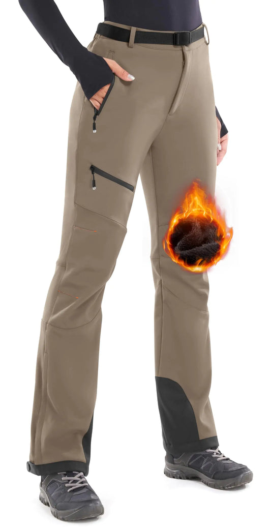 Heathyoga Snow Ski Pants Women Waterproof Softshell Insulated Fleece Lined Snowboard Pants Hiking Pants for Winter Outdoor